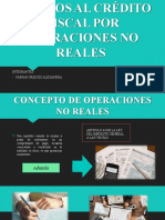 Reparos Al Crédito Fiscal Por Operaciones No Reales