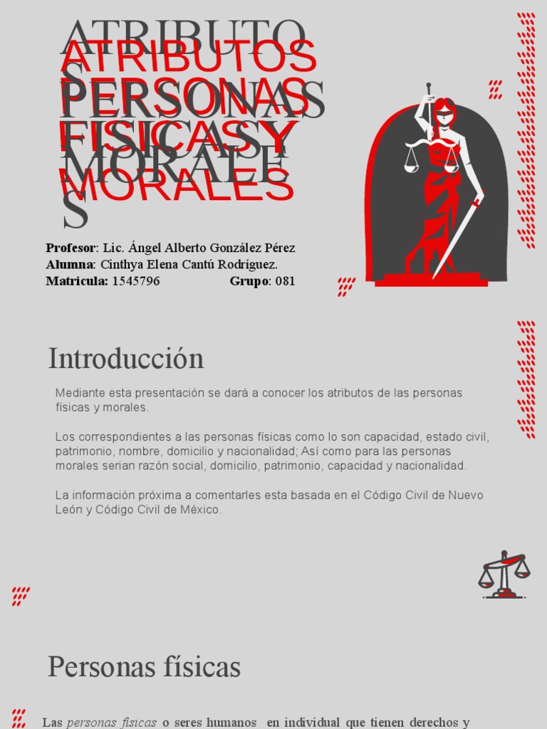 Atributos de Personas Físicas y Morales | PDF | Estado (política ...