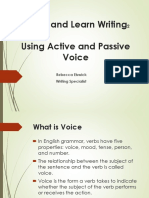 ASL Writing Center L&L 2 Active and Passive Voice