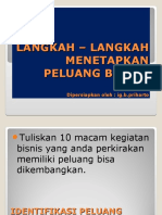 Langkah - Langkah Menetapkan Peluang Bisnis