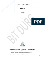 Applied Chemistry Unit-1 Fuels: Bhilai Institute of Technology, Durg (C.G.)