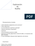 9exploración de Rodilla