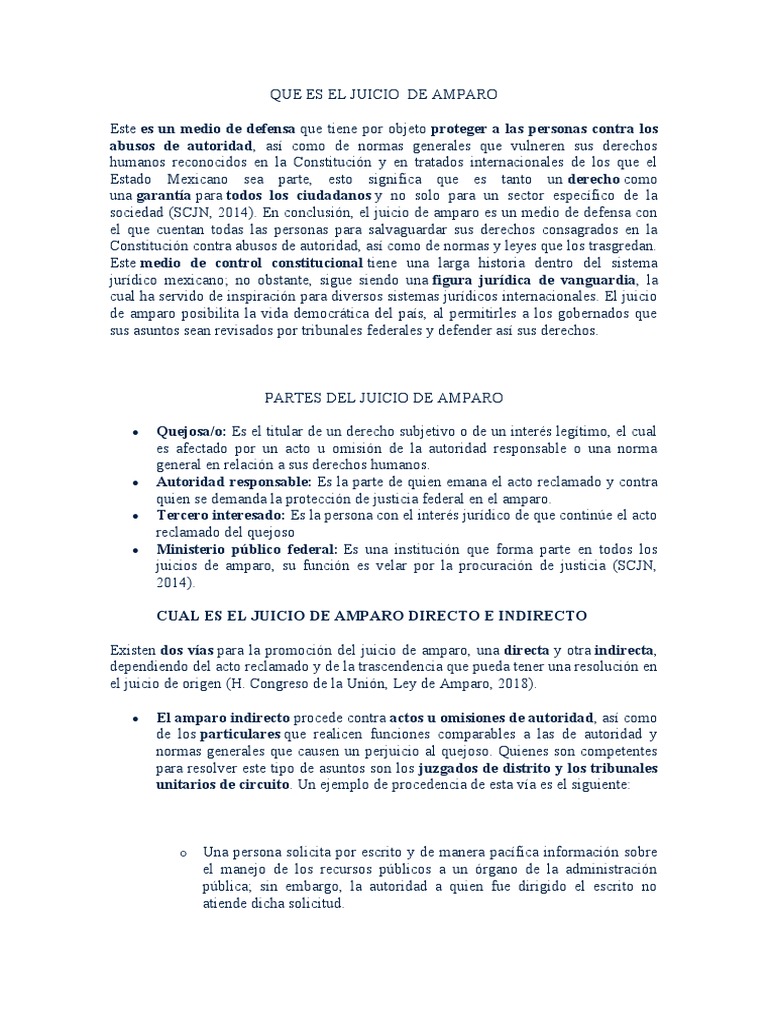 Que Es El Juicio de Amparo 2 | PDF | Sentencia (ley) | Demanda judicial