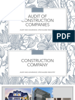 Audit and Assurance - Construction Companies