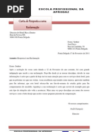 Carta Reclamação