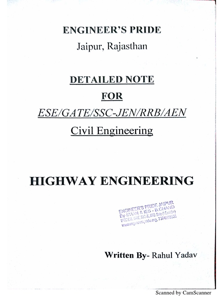 Highway Engineering Notes Pdf Academic Degree Engineering