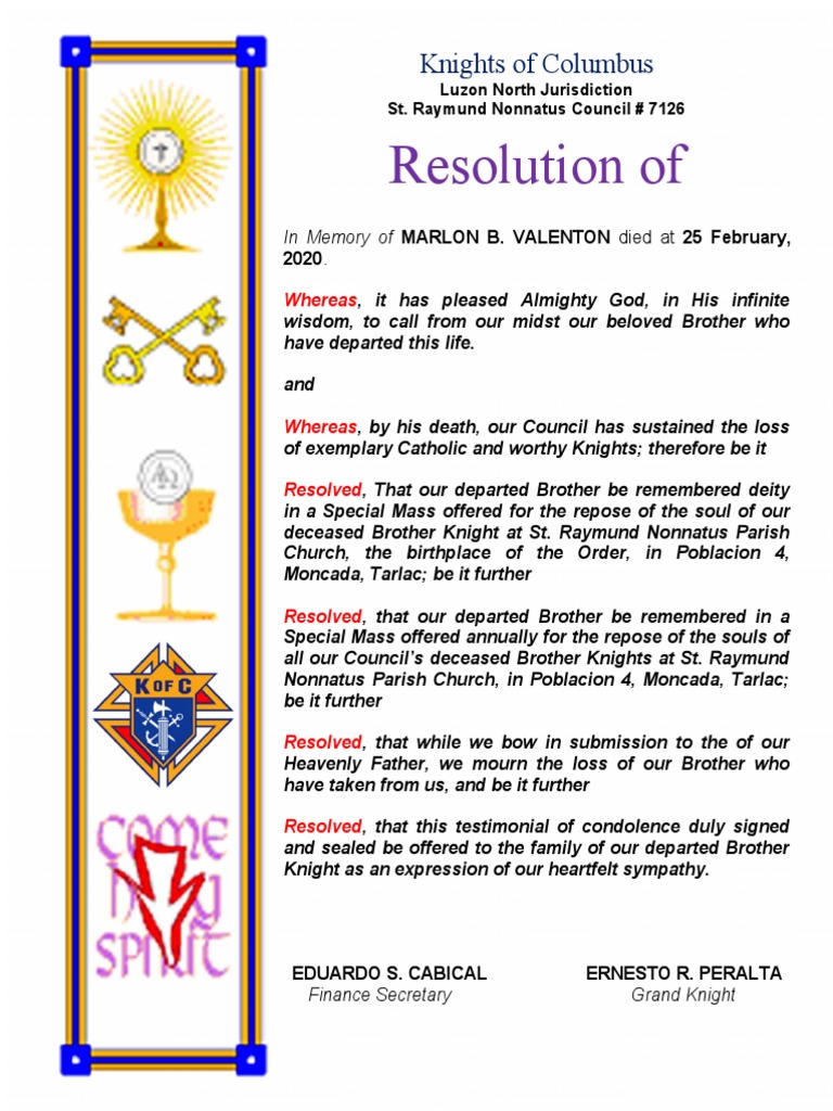 Kofc Forms And Certificates