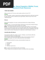 ICSE Geo Graphy Voyage Solutions Class 7 Chapter 13 Europe Climate Natural Vegetation Wildlife Forest Minerals Power Resources