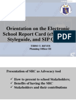 Program Design For eSRC Orientation