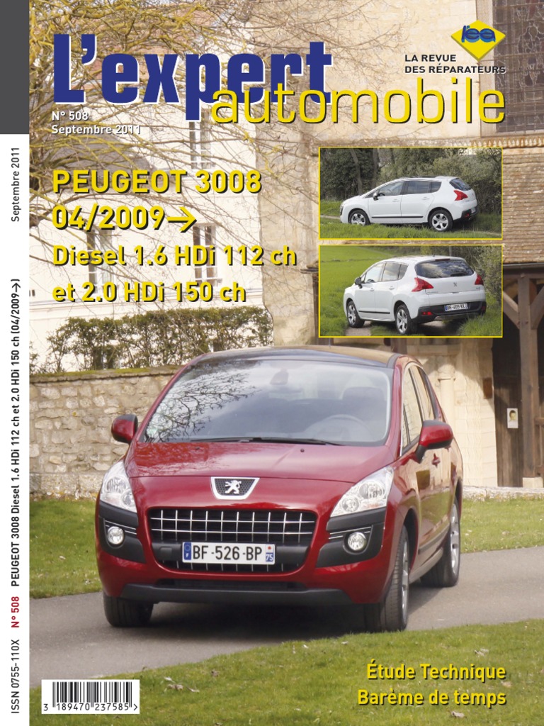 Manuel D Utilisation Peugeot 3008 2011 Pdf 3008 Du 04 2009 1,6L HDI 112cv Et 2LHDI 150cv | PDF | Transmission  (Mécanique) | Machine