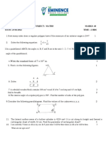 CBSE Maths Test: Regular Polygons, Equations, Ages Word Problems