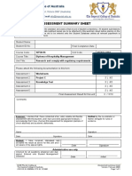 Assessment Summary Sheet: The Imperial College of Australia