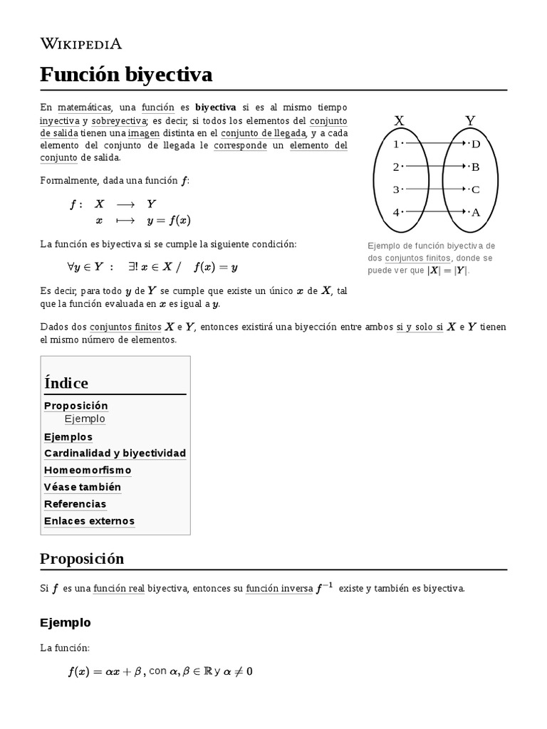 Función Biyectiva | PDF | Análisis | Conceptos matemáticos