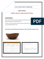 Virtual Assistant Amazon: Analysis, Research, Listing and Report Writing