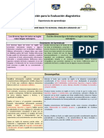 PRIMER AÑO - EVALUACIÓN DIAGNÓSTICA Inglés