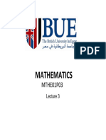 Mathematics: MTHE01P03