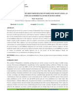 Effects of Need Fulfillment Deficiencies On Employee Motivation: An Empirical Study of Commercial Banks in Bangladesh