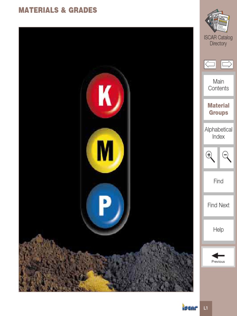 Material Groups ISCAR Catalog Directory PDF Steel Stainless Steel