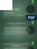 Geometric Design: Vertical & Horizontal Alignment