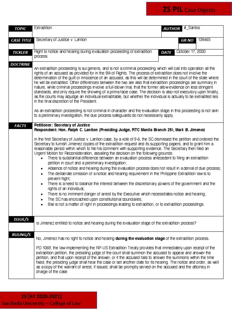 Extradition Process: Notice Rights Explained | PDF | Extradition | Treaty