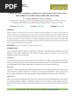 A Study On Tax Awareness, Compliance and Satisfaction Level With The Current Tax Structure Among The Tax Payers