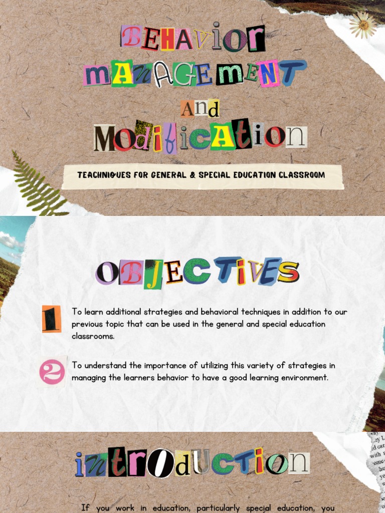 Sned8 Behavior Management & Modification Report | PDF | Special ...