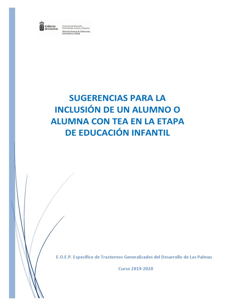 Inclusion Alumnado Con Tea Infantil | PDF | Salón de clases | Aprendizaje