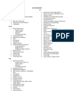 List of Materials RPD CD