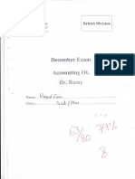 Accounting OL December Exam 