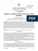 Design & Analysis of LPG Gas Kit For A Dual Fuel Bike