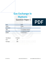 Gas Exchange in Humans Question Paper 1