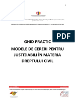Ghid justitiabili - modele de cereri in materia dreptului civil