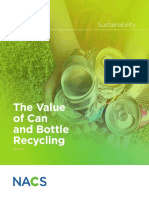 The Value of Can and Bottle Recycling: Sustainability