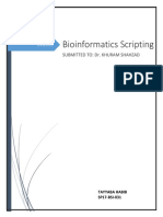 Bioinformatics Scripting: Submitted To: Dr. Khuram Shahzad
