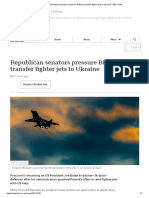 Republican Senators Pressure Biden To Transfer Fighter Jets To Ukraine - BBC News