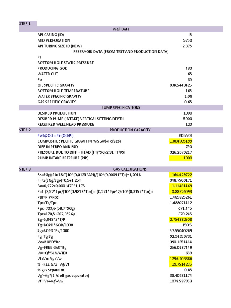 ESP Design and Pump Specifications | PDF | Pressure | Chemical Engineering