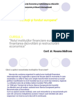 Cursul 1,2 - Rolul Institutiilor Financiare Europene