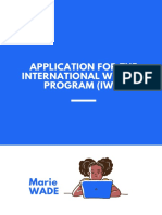 Marie Wade Iwp Application