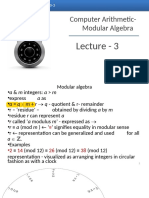 Computer Arithmetic-Modular Algebra: Lecture - 3
