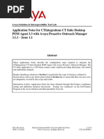 Application Notes For Ctintegrations CT Suite Desktop Pom Agent 3.3 With Avaya Proactive Outreach Manager 3.1.1 - Issue 1.1