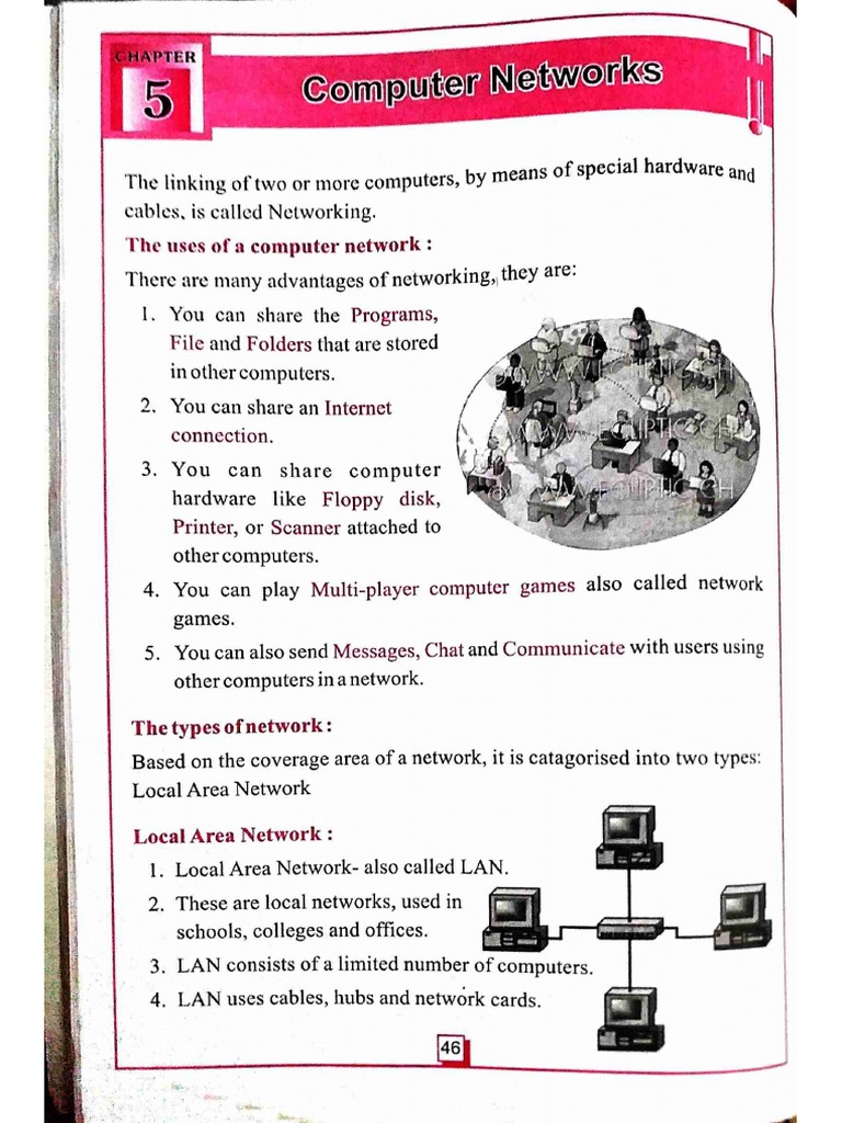 8th Computer Ch-5 Computer Networks | PDF