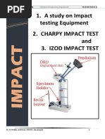 Izod and Charpy Tests On Mild Steel and C.I Specimen 666