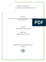 “IDENTIFICAR LOS TIPOS DE ABASTECIMIENTO, SANEAMIENTO Y DE CAPTACIÓN DE AGUA”.