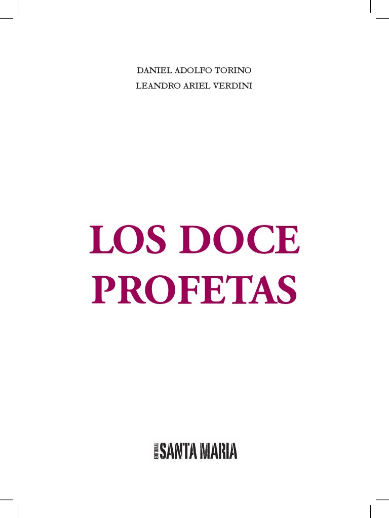 Estudio de los Doce Profetas Menores | PDF | Jesús | Evangelio de Mateo