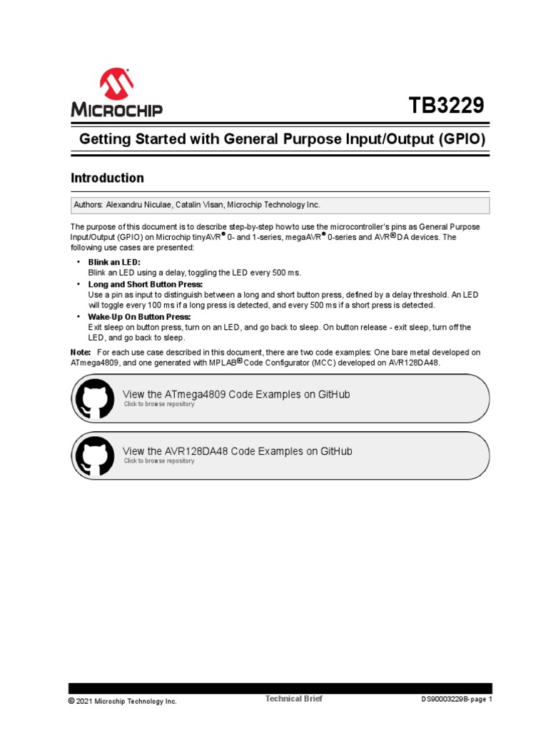 Getting Started With General Purpose Input/Output (Gpio) : View The ...