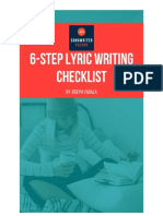 WQJhJJuQPmtNvfkoGyqh 6-Step Lyric Writing Checklist