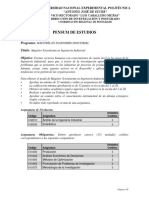 Pensum Maestría en Ingeniería Industrial - Vigente Desde 2013