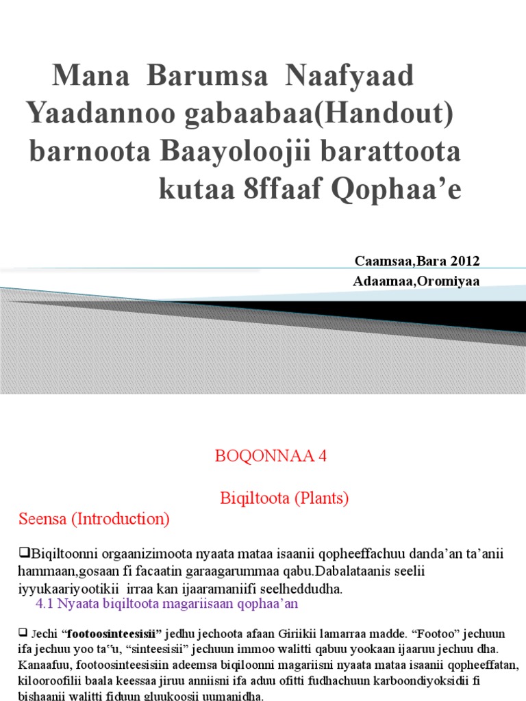 Grade 8A.O Bio Handout | PDF