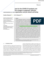 How Workplace Support For The COVID-19 Pandemic and Personality Traits Affect Changes in Employees' Affective Commitment To The Organization and Job-Related Well-Being
