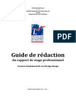 Guide de Redaction Du Rapport de Stage Professionnel DIm